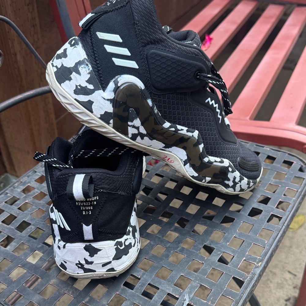 Kids Black and White Athletic Shoes